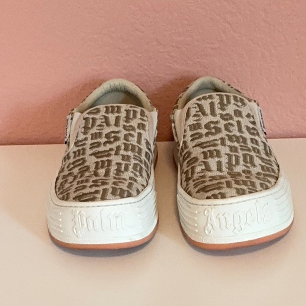 Palm Angels Brown and White Sneakers